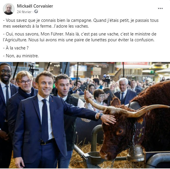Macron aime les vaches